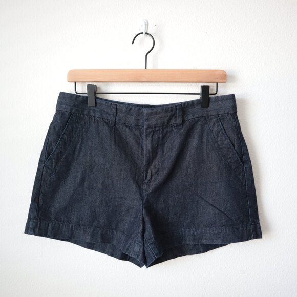 LOFT Dark Blue Trouser Jean Shorts | 6/28 - Picture 2 of 8